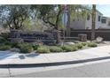 Community sign featuring Rancho Gabriela with well-maintained landscaping at the entrance at 11760 N 153Rd Ave, Surprise, AZ 85379