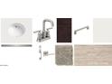 Includes sleek faucet, mocha cabinets, modern hardware, and complementary wall and flooring at 18260 W Camino De Oro --, Surprise, AZ 85387