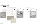 An interior designer curated bathroom style board for a modern bathroom at 25354 W Bowker St, Buckeye, AZ 85326