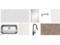 A curated collection of fixtures and finishes for a stylish kitchen remodel project at 24072 W Bowker St, Buckeye, AZ 85326