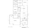 Floor plan showing an open concept layout with a three car garage at 6452 E Omega Cir, Mesa, AZ 85215