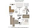 Material selection display showing modern kitchen and bath finishes in the 'Blonde Collection' at 21564 W Pierson St, Buckeye, AZ 85396