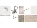 Bathroom design elements featuring a sink, faucet, cabinet, and flooring at 18232 W La Senda Dr, Surprise, AZ 85387