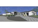 Modern home featuring a driveway, desert landscaping, and a contemporary design at 3374 E Aquarius Ct, Chandler, AZ 85249
