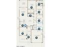 Detailed floorplan illustrating the layout of the home, including bedrooms, kitchen, and living spaces at 20142 N 260Th Dr, Buckeye, AZ 85396