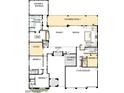 Detailed floor plan highlighting the layout including the bedrooms, baths, kitchen, and patio at 24422 N 128Th Way, Scottsdale, AZ 85255