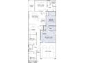 Floorplan featuring 3 bedrooms, 2 bathrooms, kitchen, dining, great room, covered patio and 2-bay garage at 3141 S 155Th Ln, Goodyear, AZ 85338