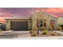 Charming single-Gathering home with a two-car garage and desert landscaping with a tile roof at 5742 S Winchester St, Mesa, AZ 85212