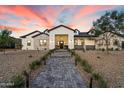 Attractive single-Gathering home featuring stone and siding with a brick pathway at 3323 N 81St St, Mesa, AZ 85207