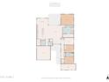 Floor plan shows a spacious open-concept layout, with generously-sized bedrooms and an attached garage at 22670 E Russet Rd, Queen Creek, AZ 85142