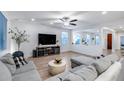 Relaxing living room with a cozy sectional, modern entertainment center, and natural light at 3933 E Alfalfa Dr, Gilbert, AZ 85298