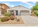 Charming single-story home with a well-maintained front yard and a two-car garage at 18286 La Posada Ct, Gold Canyon, AZ 85118