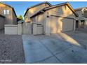 Single Gathering home with a detached garage, long driveway, and fenced-in courtyard at 921 S Val Vista Dr # 28, Mesa, AZ 85204