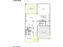 Layout of the home's first floor, showing the kitchen, living area, office, and garage at 1450 E Prescott St, Gilbert, AZ 85298
