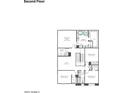 Well-designed second-floor plan with primary suite, loft, laundry room, and additional bedrooms at 1549 E Eleana Ln, Gilbert, AZ 85298