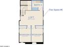 Second floor plan featuring a loft, bath, and bedrooms at 13159 N 153Rd Ave, Surprise, AZ 85379