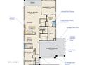 Spacious floor plan featuring a gourmet kitchen, 3-car garage, great room, and owner's suite at 13159 N 153Rd Ave, Surprise, AZ 85379