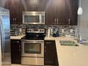 Modern kitchen showcasing stainless steel appliances, sleek cabinetry, and ample counter space at 5450 E Deer Valley Dr # 3183, Phoenix, AZ 85054