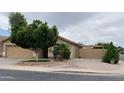 Charming house showing the landscaped front yard, mature tree, and coordinated exterior finishes at 13031 W Surrey Ave, El Mirage, AZ 85335