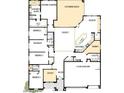 Detailed floor plan of the home's layout with 4 bedrooms, 3 bathrooms, a 3 car garage and open concept living at 980 W Ridge Rd, Apache Junction, AZ 85120