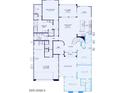 Detailed first-floor plan showcasing the layout with a gathering room, kitchen, guest living, and 2 1/2 car garage at 26026 S 224Th Way, Queen Creek, AZ 85142