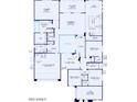 Detailed floor plan showcasing the layout of the home with bedrooms, bathrooms, kitchen, and living spaces at 22528 E San Tan Blvd, Queen Creek, AZ 85142