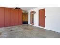 View of covered outdoor space and doors including the courtyard entrance at 5371 S Country Club Way, Tempe, AZ 85283