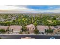 Aerial view of single Gathering homes, desert landscaping and mountain views at 4822 E Charleston Ave, Scottsdale, AZ 85254