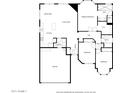 Detailed floor plan showcasing the layout of the home, including the living room, bedrooms, and kitchen at 705 W Country Estates Ave, Gilbert, AZ 85233
