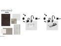 Bathroom fixtures with dark handles, faucets, showerheads and white sink basin at 22392 W Monona Ln, Surprise, AZ 85387