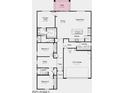 Detailed floor plan showcasing the layout of the home including bedrooms, bathrooms, kitchen, and living spaces at 25169 N 167Th Ave, Surprise, AZ 85387