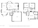 Detailed floor plan showing the layout of the home's first and second floors at 19115 N 71St Dr, Glendale, AZ 85308