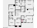Second floor plan featuring loft, primary suite, four bedrooms and laundry room at 20637 E Via Del Jardin --, Queen Creek, AZ 85142