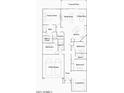 Detailed floor plan showcasing the layout of a four-bedroom home with a spacious living area at 3272 E Ranchhand Dr, San Tan Valley, AZ 85140