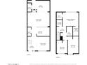 Detailed floorplan showcasing the layout of the home, including room dimensions and spatial relationships between rooms at 3930 W Monterey St # 136, Chandler, AZ 85226