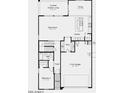 Open concept floor plan showcases a seamless flow between living, dining, and kitchen areas with a main floor bedroom suite at 4064 E Ghost Flower Ln, San Tan Valley, AZ 85140