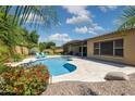 Sparkling pool with patio and desert landscaping, ideal for relaxation and entertaining at 5330 S Big Horn Pl, Chandler, AZ 85249