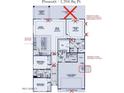 Detailed floor plan showcasing the layout of the Prescott model with a spacious great room at 12721 W Corona Ave, Avondale, AZ 85323