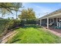 Lush backyard with mature trees, covered patio, and plenty of space at 3411 E Sells Dr, Phoenix, AZ 85018