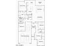Open-concept floor plan showing the layout of the home's four bedrooms and three bathrooms at 4784 S 232Nd Ln, Buckeye, AZ 85326