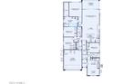 Detailed floor plan showcasing the layout of a four-bedroom home with a gathering room and two-car garage at 21254 E Cattle Dr, Queen Creek, AZ 85142