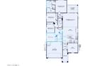Detailed floor plan showcases the layout of this home with four bedrooms and a two-car garage at 21270 E Cattle Dr, Queen Creek, AZ 85142