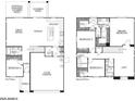 Detailed floor plan showcasing the layout of this home, including bedroom, living, and kitchen spaces at 22382 W Monona Ln, Surprise, AZ 85387