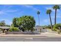 Charming home exterior with lush green trees, side yard, and large driveway at 4216 N 20Th St, Phoenix, AZ 85016