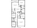 First floor plan showcasing an open-concept layout with 4 bedrooms and a 2-car garage at 1360 W Hess Ave, Coolidge, AZ 85128