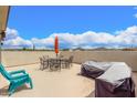 Rooftop patio with outdoor seating under blue skies, perfect for entertaining with scenic views at 23386 N 73Rd Way, Scottsdale, AZ 85255