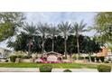 Landscaped community entrance sign surrounded by mature palm trees at 7734 W Terri Lee Dr, Phoenix, AZ 85035