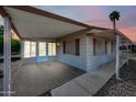 Cozy single-story home with covered patio and well-kept exterior for comfortable outdoor living at 3160 E Main St # 110, Mesa, AZ 85213