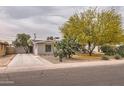 Single-story home with desert landscaping, including mature trees and native cacti at 2021 W Clarendon Ave, Phoenix, AZ 85015