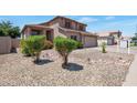 Well-maintained home featuring low-maintenance desert landscaping, mature trees, and a spacious driveway at 3900 S Velero St, Chandler, AZ 85249